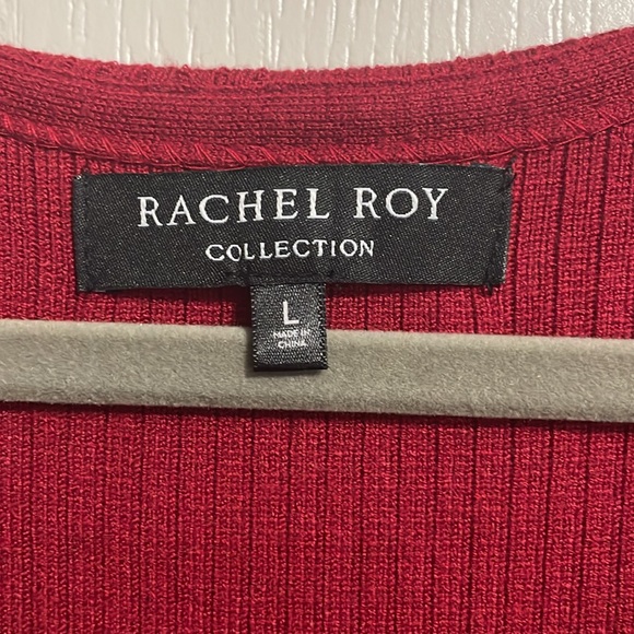 💖 NWT Rachel Roy Collection Red Knit Sleeveless Dress - Picture 5 of 6